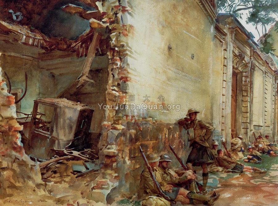 Street in Arras - 约翰·辛格·萨金特